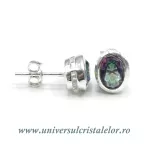Cercei topaz mistic oval fatetat - 7/9 mm Cercei topaz mistic oval fatetat - 7/9 mm