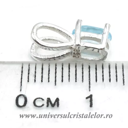 Pandantiv topaz oval fatetat
