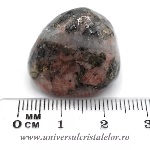 Triplit si Wagnerit in Pirita piatra rulata m4