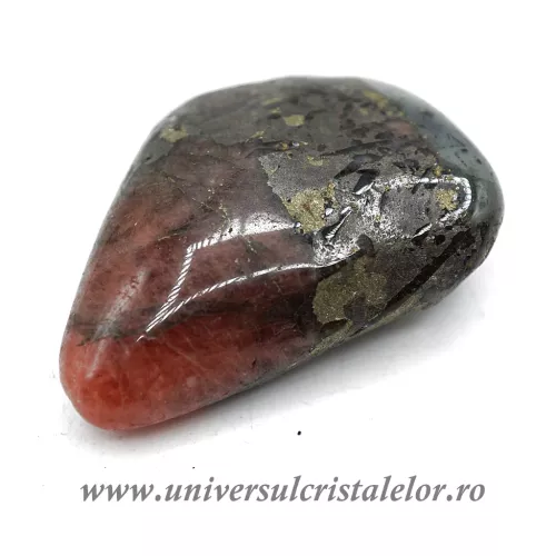 Triplit si Wagnerit in Pirita piatra rulata m2