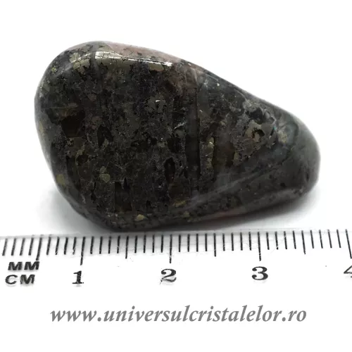 Triplit si Wagnerit in Pirita piatra rulata m3