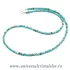 Colier turcoaz rotund fatetat - 3mm