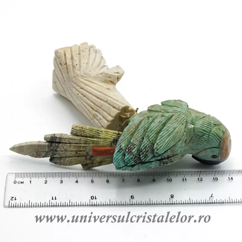 Figurina turcoaz papagal m1