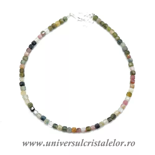 Bratara turmalina multicolora cub fatetat - 2.6 mm