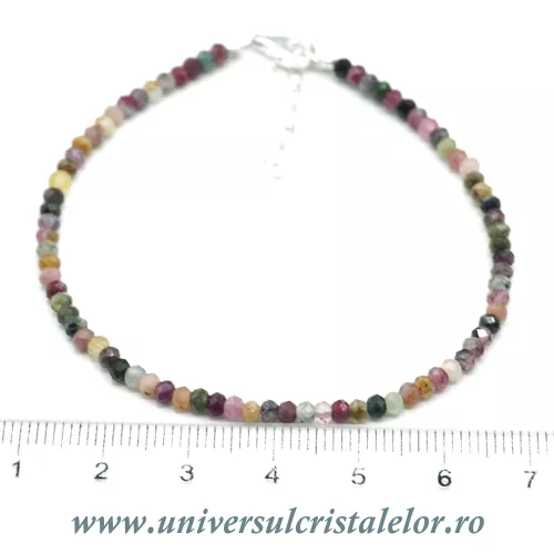 Bratara turmalina multicolora fatetat - 2,8 mm Bratara turmalina multicolora fatetat - 2,8 mm