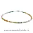 Bratara turmalina multicolora rotund fatetat - 2 mm
