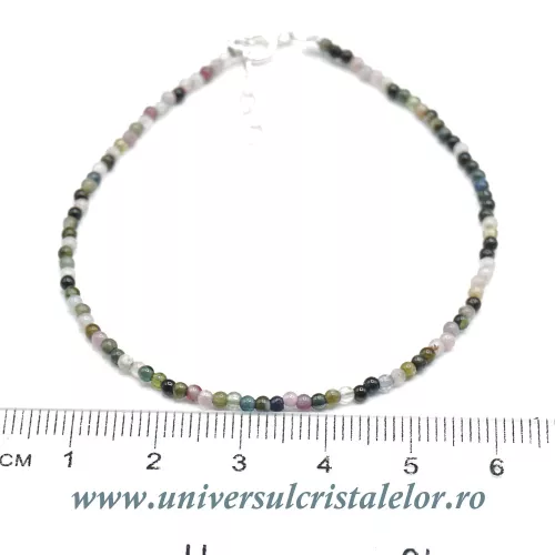 Bratara turmalina multicolor rotund slefuit - 2 mm Bratara turmalina multicolor rotund slefuit - 2 mm