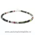 Bratara turmalina multicolor rotund slefuit - 3 mm