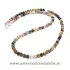 Colier turmalina multicolor rotund fatetat - 4mm