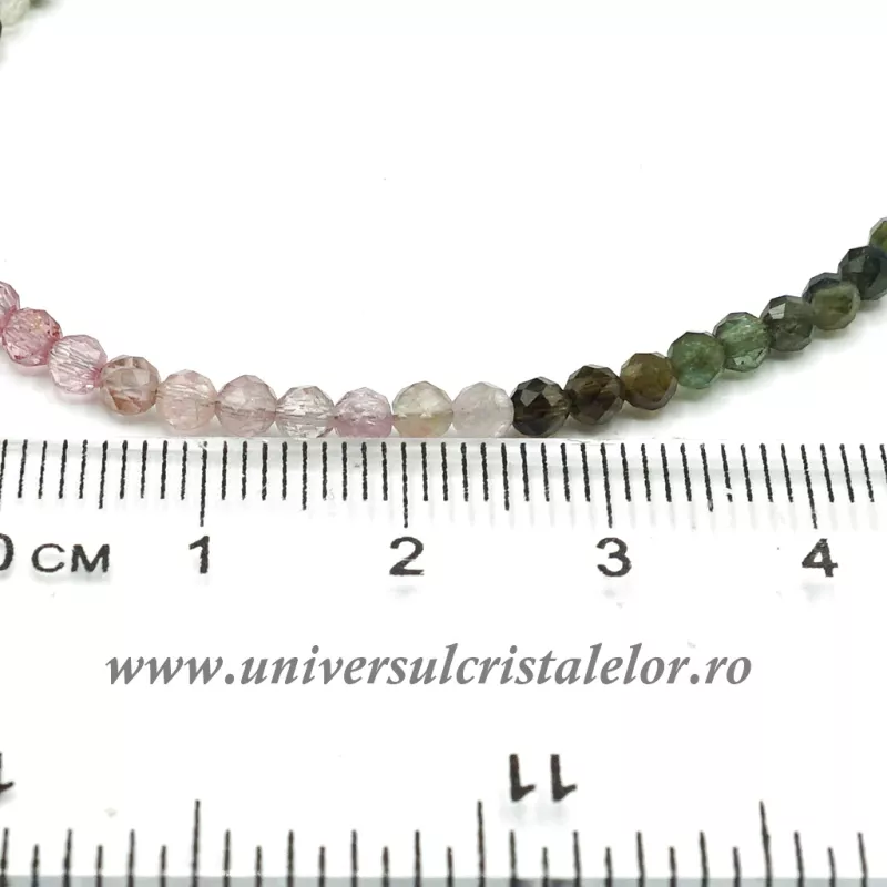 Colier turmalina multicolor - 3.2 mm Colier turmalina multicolor - 3.2 mm