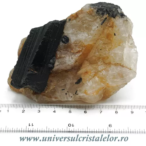 Turmalina neagra in cuart Turmalina neagra in cuart