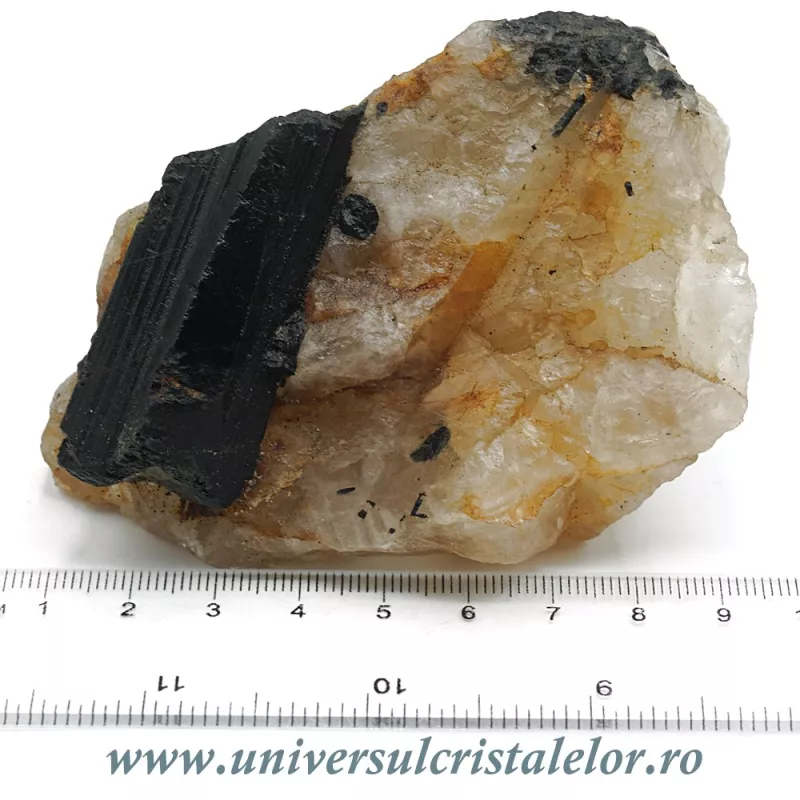 Turmalina neagra in cuart Turmalina neagra in cuart