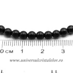 Bratara turmalina neagra rotund 4 mm - snur reglabil