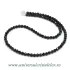 Colier turmalina neagra rotund fatetat - 4,7 mm