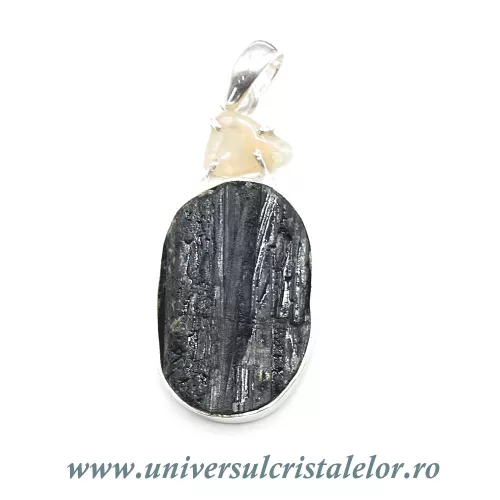 Pandantiv turmalina neagra unicat m01 Pandantiv turmalina neagra unicat m01