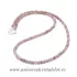 Colier turmalina roz rotund fatetat - 3,4mm