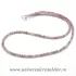 Colier turmalina roz rotund fatetat - 3,5 mm