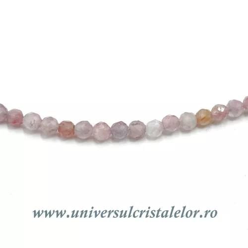 Colier turmalina roz rotund fatetat - 3,5 mm Colier turmalina roz rotund fatetat - 3,5 mm