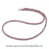 Colier turmalina roz rotund fatetat - 3,4mm