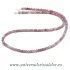 Colier turmalina roz rotund fatetat - 3.5 mm