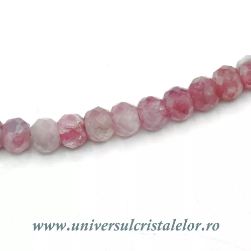 Colier turmalina roz rotund fatetat - 3.5 mm Colier turmalina roz rotund fatetat - 3.5 mm