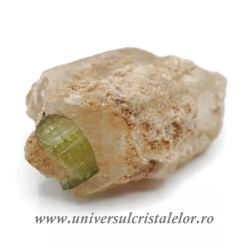 Turmalina verde in matrice