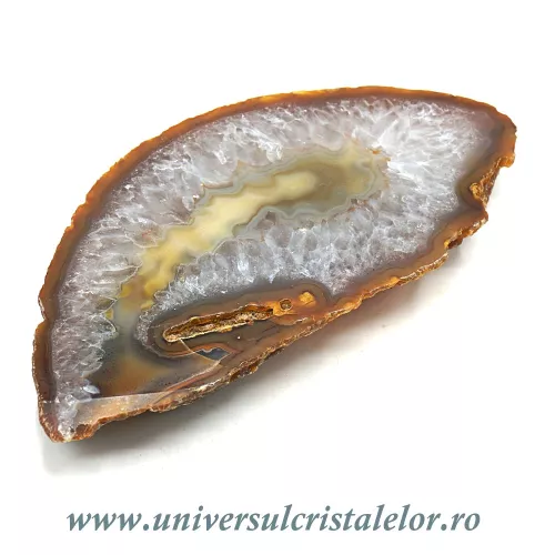 Felie agat natural (cuart) unicat m01