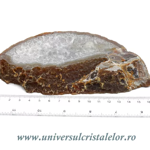Felie agat natural (cuart) unicat m01