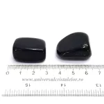 Obsidian negru piatra rulata Obsidian negru piatra rulata
