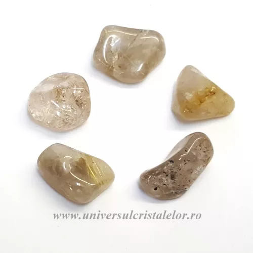 Cuart rutilat piatra rulata Cuart rutilat piatra rulata