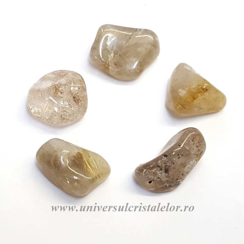 Cuart rutilat piatra rulata Cuart rutilat piatra rulata