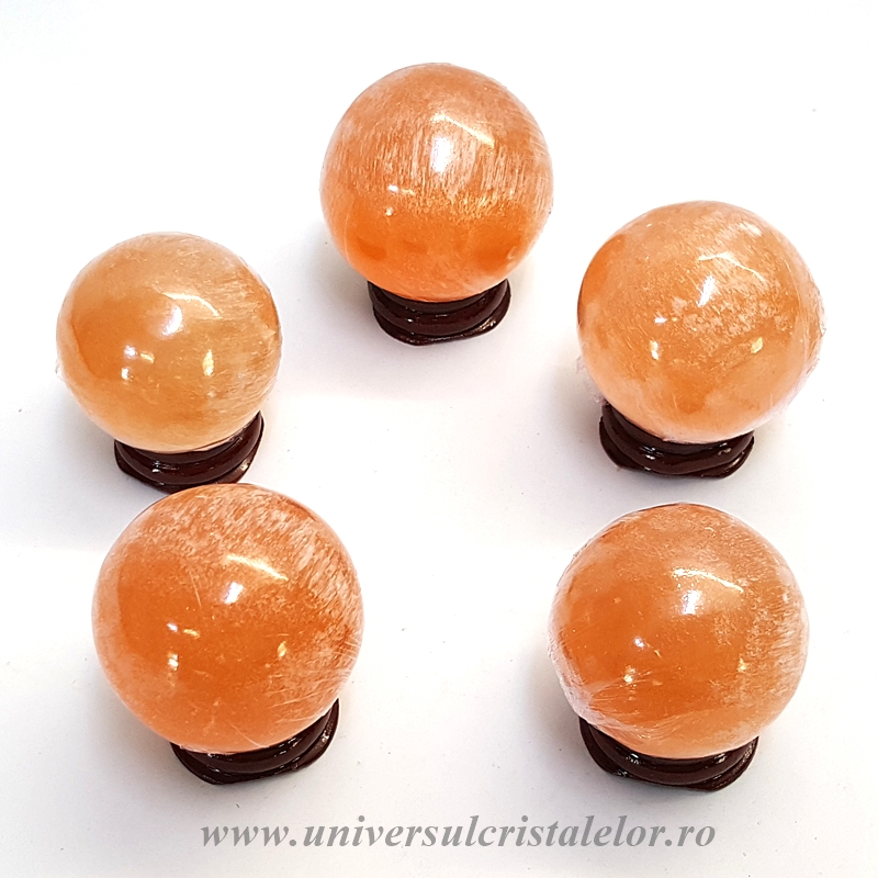 Sfera selenit orange Sfera selenit orange