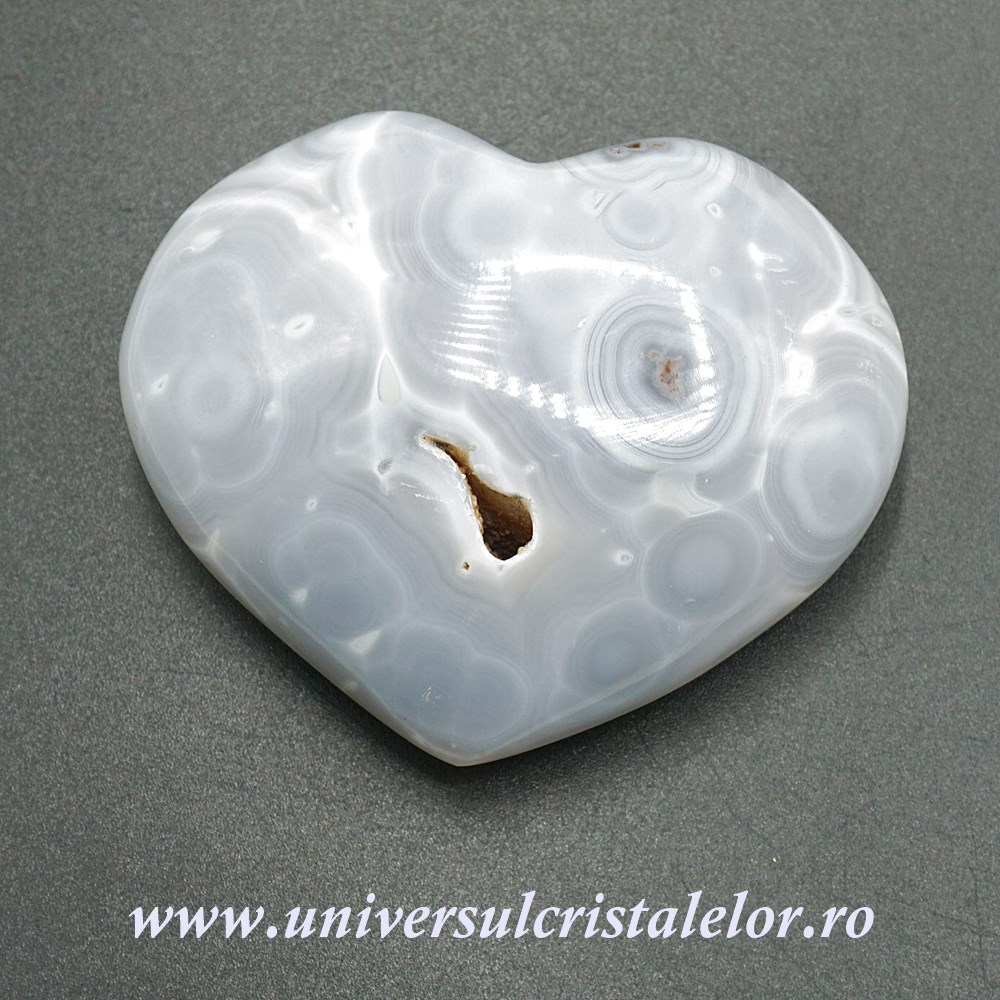 natural potent Inima agat natural unicat m04