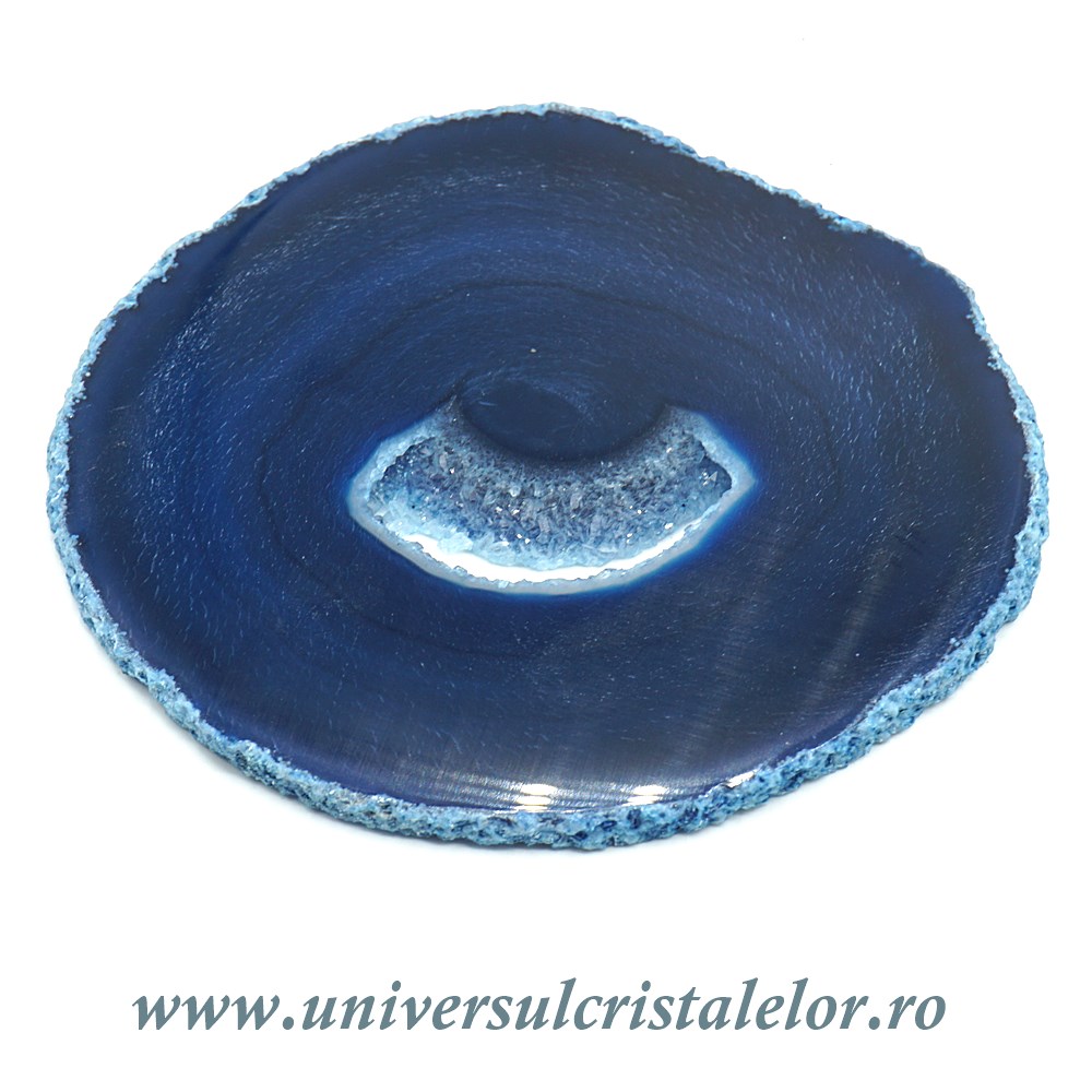 Hobbies & Creative Arts Felie subtire agat albastru unicat m18