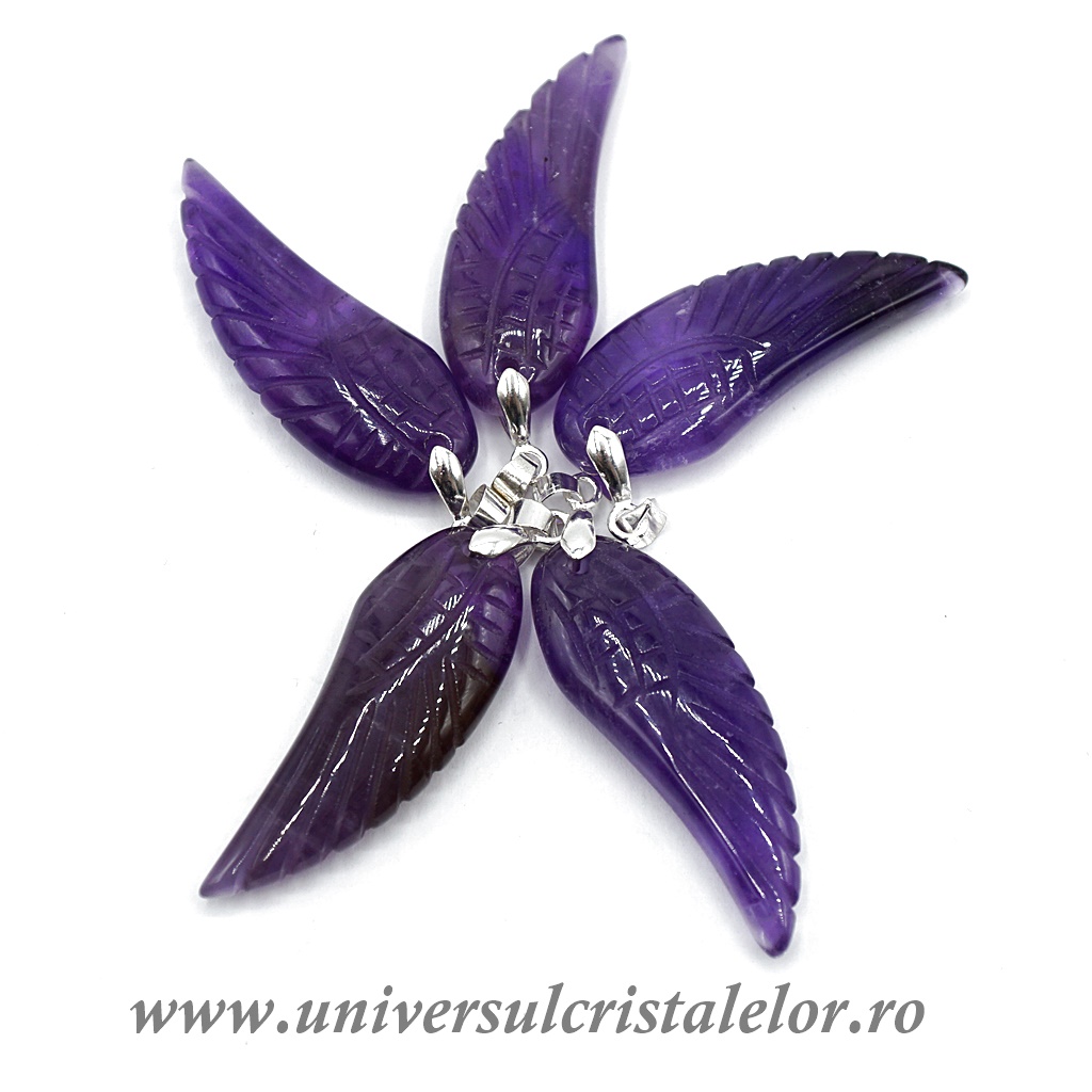 Ametist Pandantiv ametist aripa de inger m2
