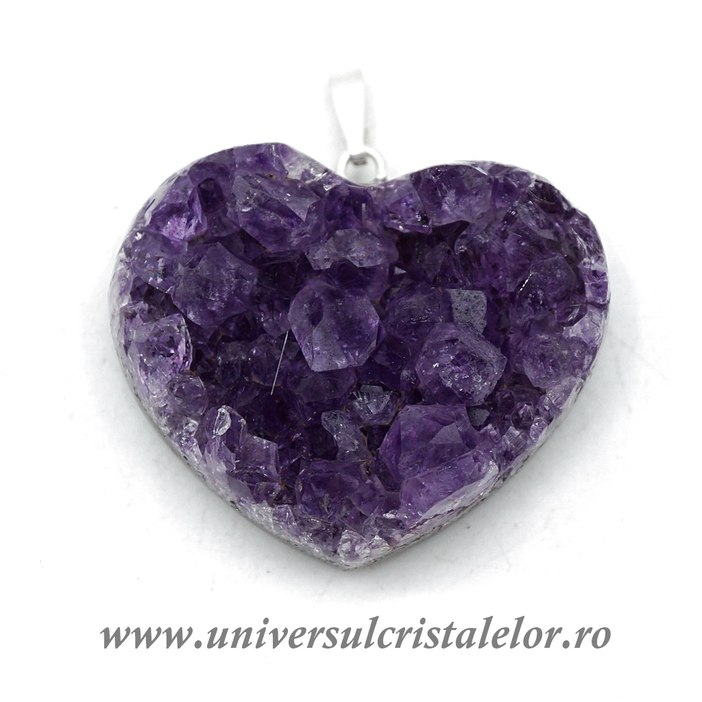 Charms & Pendants Pandantiv ametist inima m1