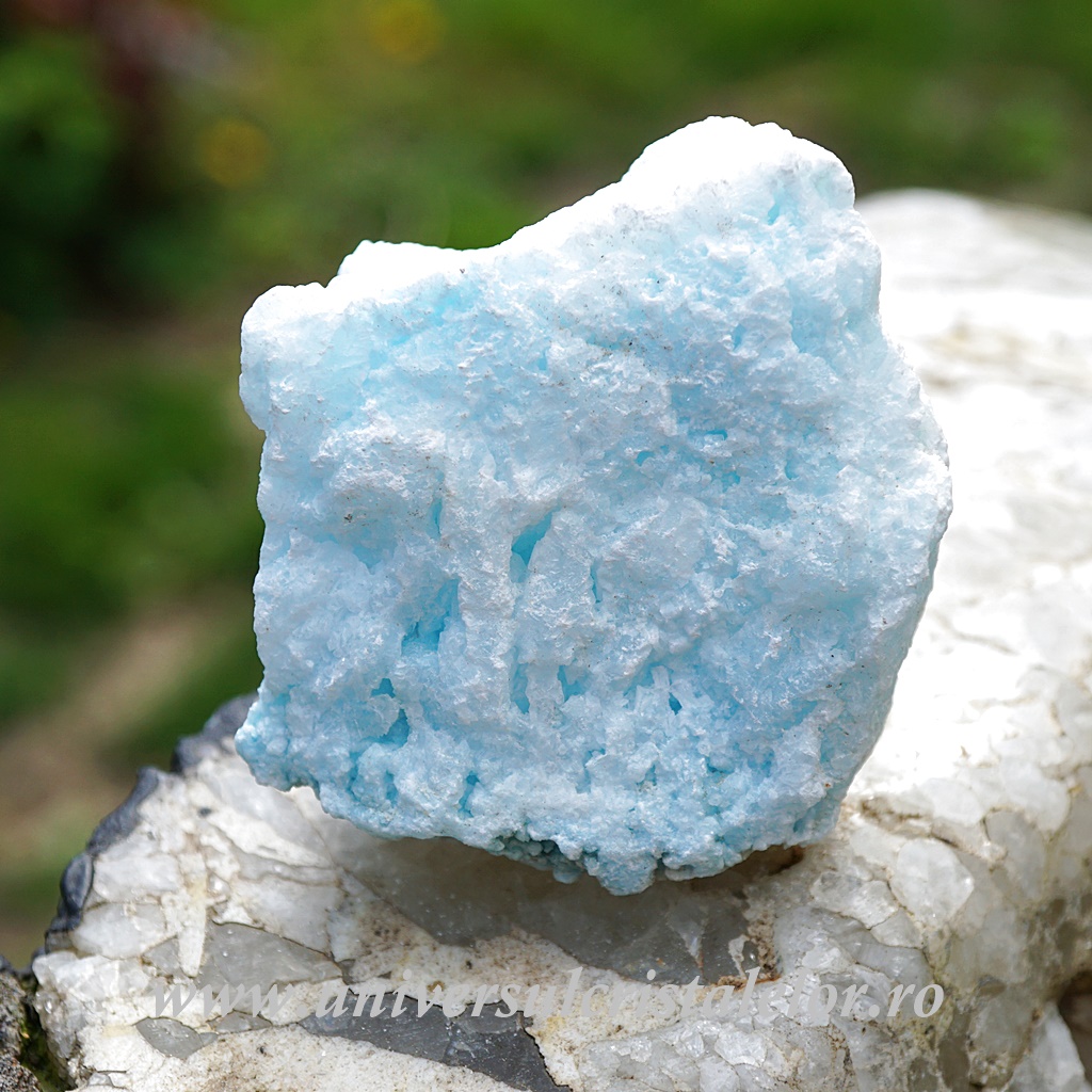 Aragonit bleu mineral unicat m2