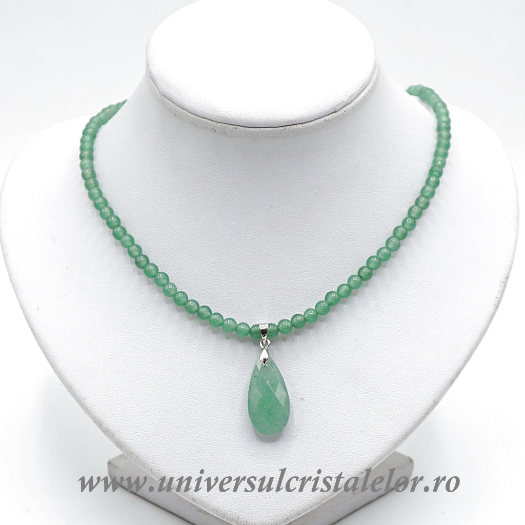 Necklaces Colier cu pandantiv aventurin lacrima