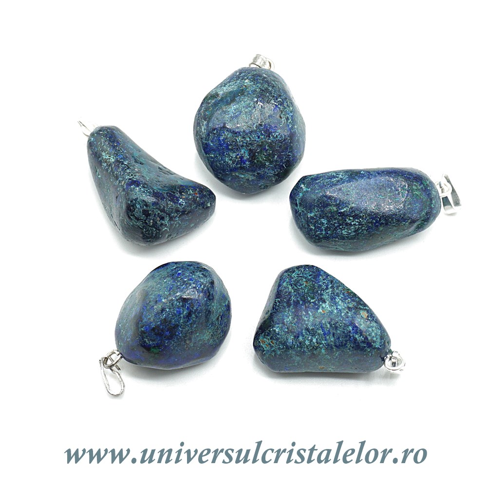 Pandantiv azurit cu malachit