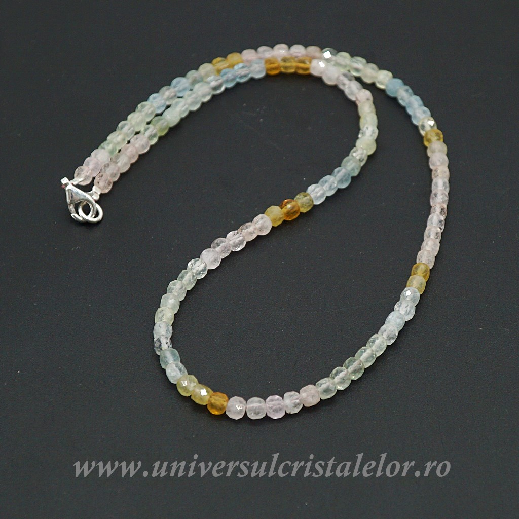 Necklaces Colier mixt beril rotund - 4.3 mm