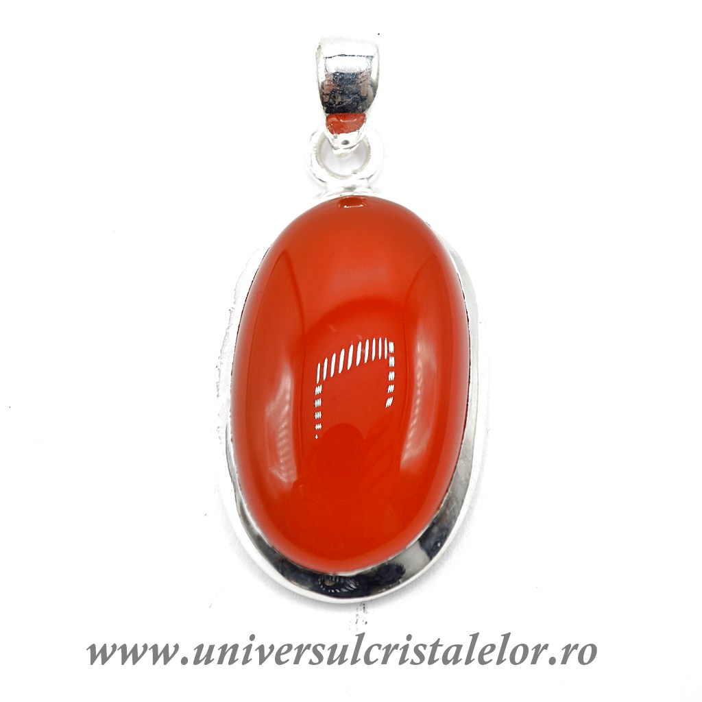 Carneol Pandantiv carneol oval unicat