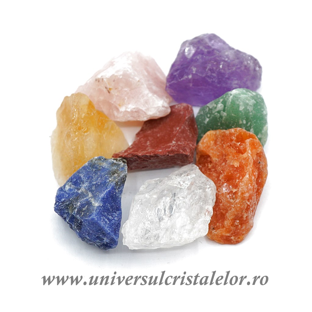 magnesium calm Chakre set 8 cristale neslefuite