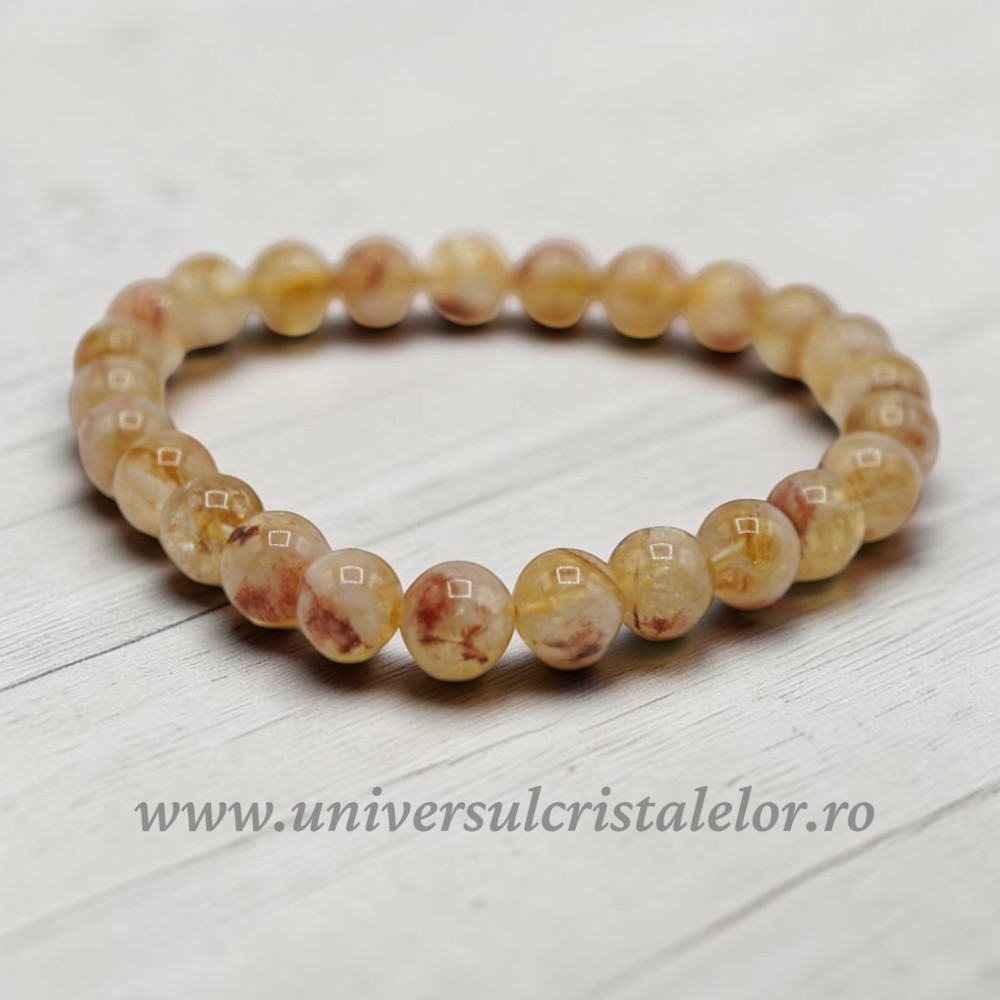 Bracelets Bratara citrin rotund - 8 mm
