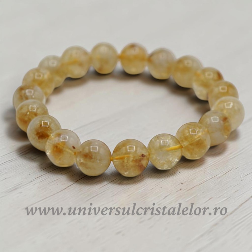 Bracelets Bratara citrin rotund - 10 mm