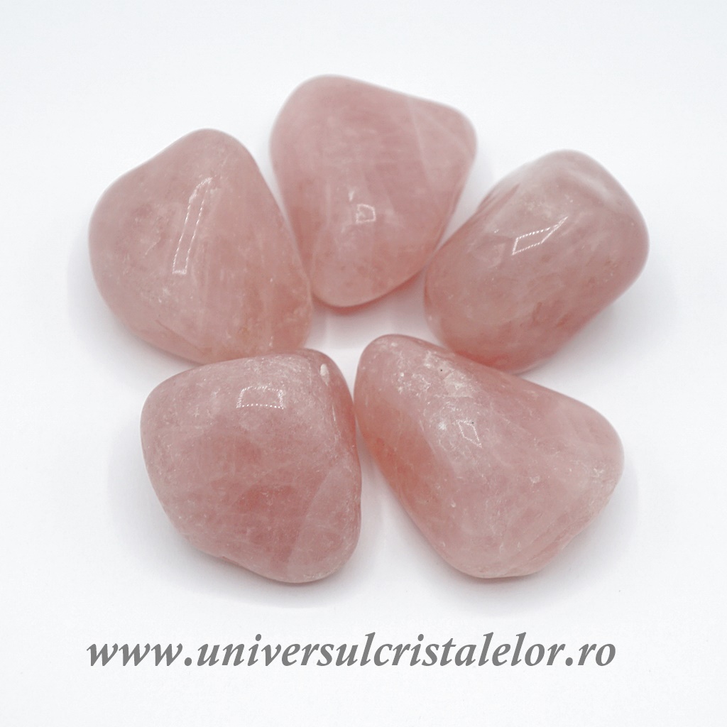 Collectibles Cuart roz piatra rulata