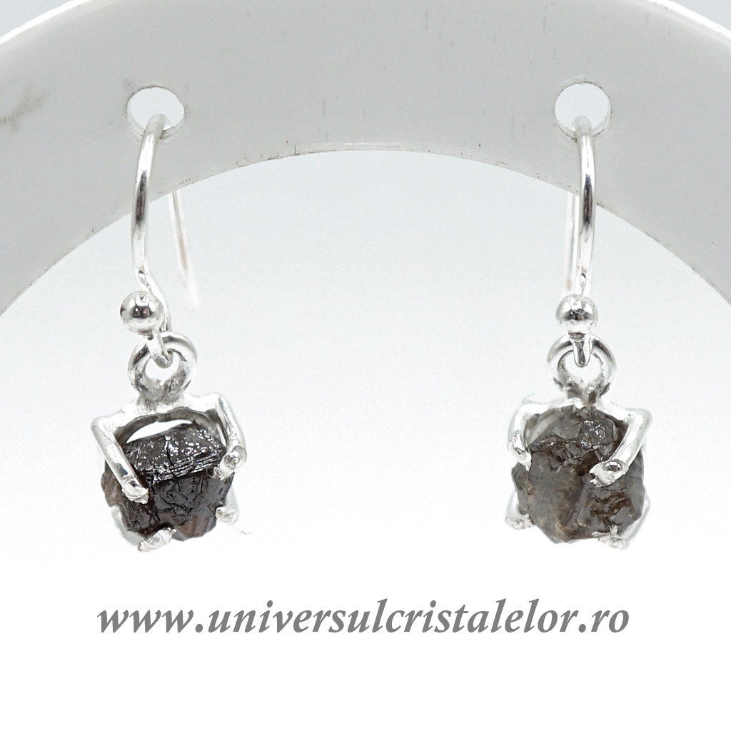 Earrings Cercei diamant brut