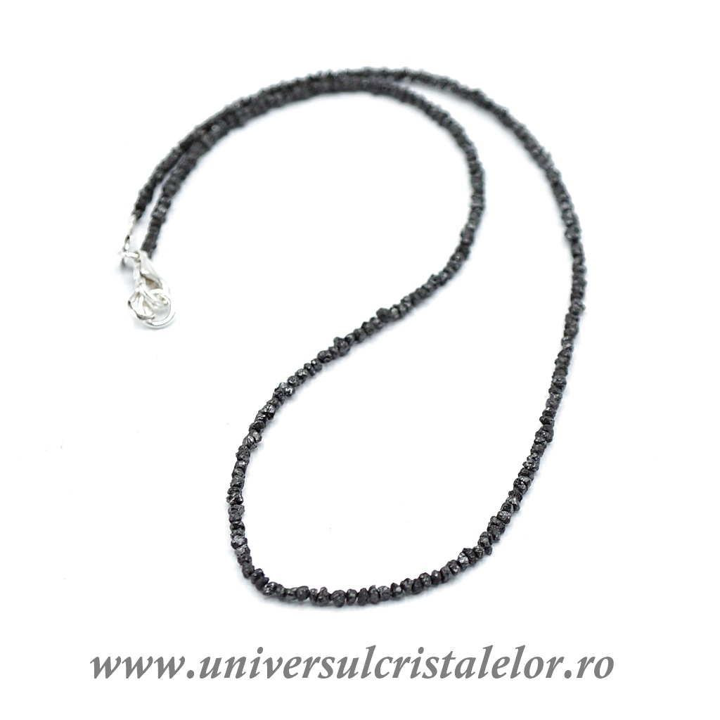 Necklaces Colier diamant negru brut 2,6 mm