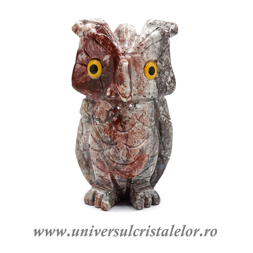 Figurina steatit bufnita 7 cm unicat m4