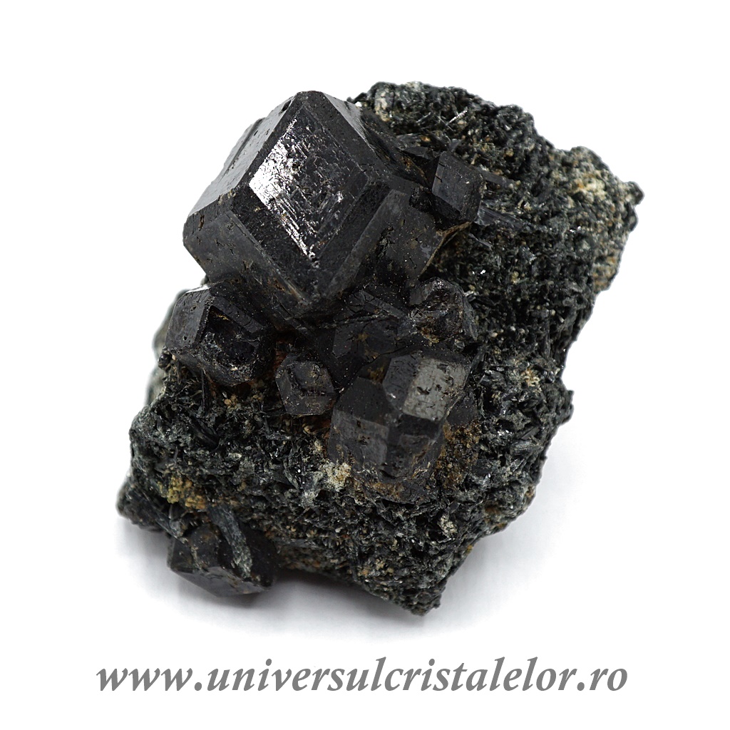bijuterii argint granat Granat negru ( andradit ) mineral unicat m01
