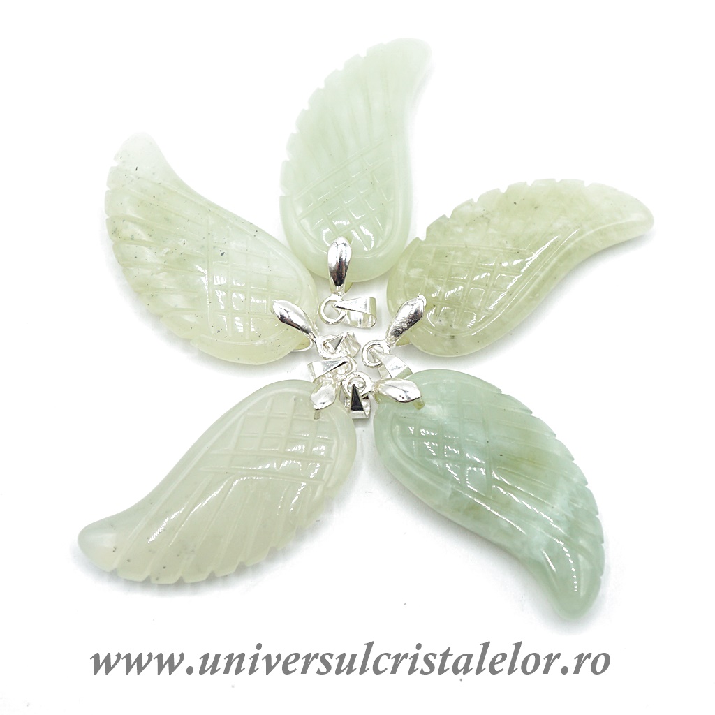 Charms & Pendants Pandantiv jadeit aripa de inger m1